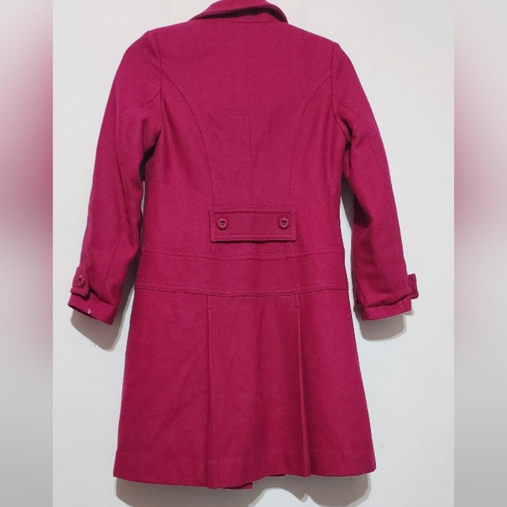 Rothschild Fuchsia Wool Coat Girl Sz-16 - Picture 2 of 9